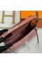 Mini Kelly Pochette Ailigéadar Lonracha 1Q Creamy Bándearg Óir Crua-earraí Ghw 22cm Hiomlán Lámhdhéanta