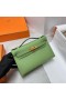 Mini Kelly Pochette Epsom i3 Avocado glas Crua-earraí Óir Ghw 22cm Hiomlán Lámhdhéanta