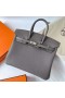 Birkin Ghearmáin Tóga 8F tinware grey Silver Crua-earraí Phw 25cm Hiomlán Lámhdhéanta