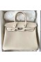 Birkin Tóga i2 Creamy Bán Silver Crua-earraà 25cm Phw Hiomlán Lámhdhéanta