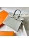 Birkin Tóga 0V Cristal Grey Óir Crua-earraí 25cm Hiomlán Lámhdhéanta Ghw