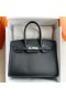 Birkin Sellier Epsom Ck89 Dubh Silver Crua-earraÃ­ 30cm HiomlÃ¡n LÃ¡mhdhÃ©anta Phw