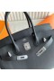Birkin Sellier Epsom Ck89 Dubh Silver Crua-earraí 30cm Hiomlán Lámhdhéanta Phw