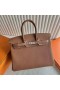 Málaà Birkin Tóga Ck37 Donn Ãrga Crua-earraà Silver 35cm Hiomlán Lámhdhéanta Phw
