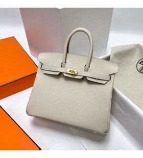 Birkin Tóga Ck10 Creamy Bán Silver Crua-earraà Phw 25cm Hiomlán Lámhdhéanta