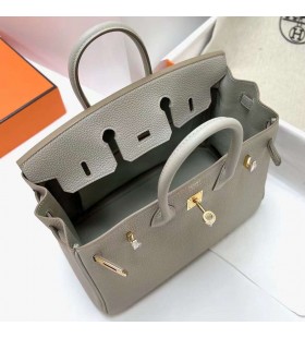 Birkin Tóga Ck80 Pearl liath Crua-earraí Óir Ghw 25cm Hiomlán Lámhdhéanta