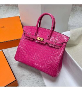 Birkin Lonracha Crogall Porosus T5 Ardaigh Ãr bándearg Crua-earraà Ghw 25cm Hiomlán Lámhdhéanta
