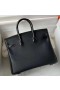Birkin Touch Togo & lucido coccodrillo Nero Argento Hardware 25cm Pieno fatto a Mano