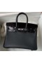 Birkin Touch Togo & lucido coccodrillo Nero Argento Hardware 25cm Pieno fatto a Mano