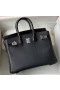 Birkin Touch Togo & lucido coccodrillo Nero Argento Hardware 25cm Pieno fatto a Mano