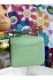 Costanza Alligatore Opaco 6u Nuovo verde Menta di Cristallo fibbia PHW 24cm Pieno fatto a Mano