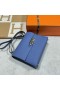 Verrou Epsom 7E blu Brillante Argento Hardware 21cm Pieno fatto a Mano