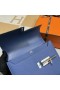 Verrou Epsom 7E blu Brillante Argento Hardware 21cm Pieno fatto a Mano