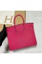 Birkin Lizard E5 Rose Rosso Argento Hardware PHW 25cm Pieno fatto a Mano