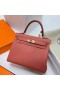 Kelly Togo 4E foglia di Acero rosso, Oro Rosa Hardware Rghw 25cm Pieno fatto a Mano