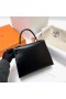 Kelly Casella di Ck89 Nera Hardware Oro Ghw 25cm Pieno fatto a Mano