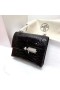 Verrou Alligatore Ck89 Nero Argento Hardware Phw 18cm Pieno fatto a Mano