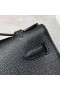 Mini Kelly Pochette Epsom Ck89 Nera Hardware Oro Ghw 22cm Pieno fatto a Mano