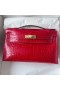 Mini Kelly Pochette Alligatore coccodrillo Ck95 rosso Ferrari Hardware Oro Ghw 22cm Pieno fatto a Mano