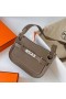 Mini Jypsiere Swift Ck18 Etoupe Grigio Argento Hardware Phw 23cm Pieno fatto a Mano