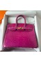 Birkin alligatore coccodrillo J5 Profondo Rosa, Porpora, Oro Hardware 25cm Pieno fatto a Mano Ghw