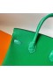 Birkin Touch Togo & Matte Alligatore 1K di Bambù, verde, Argento Hardware 25cm Pieno fatto a Mano Phw