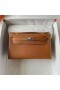 Kelly Pochette Epsom Ck37 Marrone Oro Argento Hardware 22cm Pieno fatto a Mano Phw