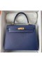 Kelly Epsom Ck73 Gemma Blu Oro Hardware 25cm Pieno fatto a Mano Ghw