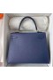 Kelly Epsom Ck73 Gemma Blu Oro Hardware 25cm Pieno fatto a Mano Ghw