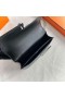 Verrou Tocco di formaggio di capra & Alligatore Coccodrillo Ck89 Nera Hardware Argento 17.5 cm Completo fatto a Mano Phw