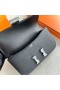 Constance elan Epsom Ck89 Nero Argento Hardware 23cm Pieno fatto a Mano Phw