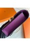 Verrou Tocco di formaggio di capra & Alligatore Coccodrillo N5 Gallone viola l'Hardware in Argento 17.5 cm Completo fatto a Mano Phw