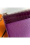 Verrou Tocco di formaggio di capra & Alligatore Coccodrillo N5 Gallone viola l'Hardware in Argento 17.5 cm Completo fatto a Mano Phw