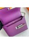 Verrou Tocco di formaggio di capra & Alligatore Coccodrillo N5 Gallone viola l'Hardware in Argento 17.5 cm Completo fatto a Mano Phw