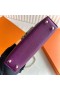 Verrou Tocco di formaggio di capra & Alligatore Coccodrillo N5 Gallone viola l'Hardware in Argento 17.5 cm Completo fatto a Mano Phw