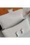 Borse Constance elan Epsom Ck10, Crema e Bianco Argento Hardware 23cm Pieno fatto a Mano Phw