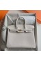 Birkin Togo 8L Bianco Ghiaccio Hardware Oro 25cm Pieno fatto a Mano Ghw