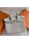 Birkin Togo 8L Bianco Ghiaccio Hardware Oro 25cm Pieno fatto a Mano Ghw