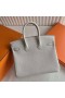 Birkin Togo 8L Bianco Ghiaccio Hardware Oro 25cm Pieno fatto a Mano Ghw
