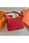 Mini Lindy Clemence S5 Pomodoro rosso, Oro Hardware 19cm Pieno fatto a Mano Ghw