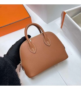 Mini Bolide Evercolor Ck37 d'Oro Marrone Hardware Oro Ghw 19cm Pieno fatto a Mano