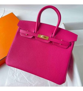 Birkin Togo E5 Rosa Oro Hardware 25cm Pieno fatto a Mano Ghw