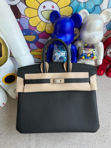 Birkin東郷ck89ール銀色のハードウェアPHW25cm完全に手作り