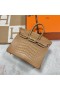 Birkinマットワニワニ0Mティ黄金色のハードウェアGhw25cm完全に手作り