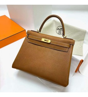 Kelly Barenia34Golden Brownï¼ˆã‚´ãƒ¼ãƒ«ãƒ‡ãƒ³ãƒ–ãƒ©ã‚¦ãƒ³ã‚´ãƒãƒ¼ãƒ‰ã‚¦ã‚§ã‚¢Ghw28cmå…¨ã«æ‰‹ä½œã‚Š