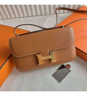 バッグコンスタンスelanソCk37Golden Brown（ゴールデンブラウンゴハードウェア23cm完全に手作りGhw