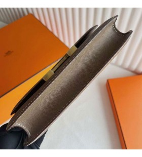 コンスタンスElanソCk18Etoupeグレーの金のハードウェア23cm完全に手作りGhw