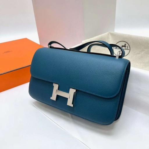 Constance elan Epsom W0 Vert Bosphore Sølv Maskinvare Phw 26cm Full Håndlaget