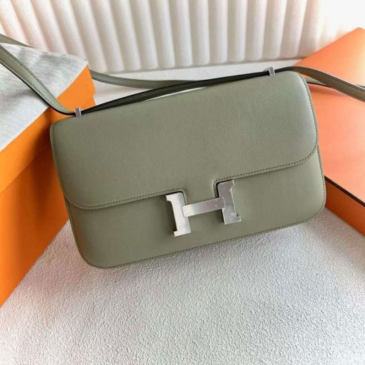 Constance Elan Swift Q1 Salvie grønn Sølv Maskinvare 26cm Full Håndlaget Phw