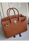 Birkin Barenia Golden Sølv Maskinvare PHW 35 cm Full Håndlaget